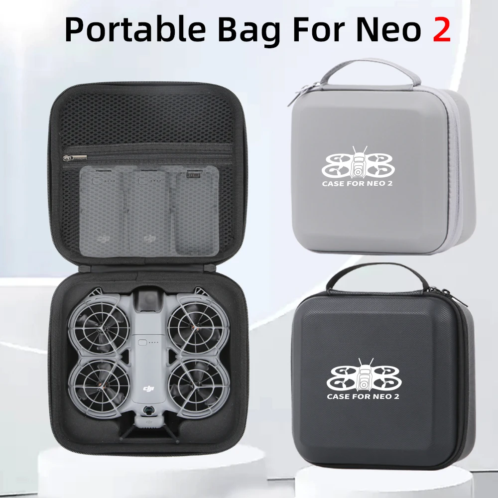 Drone Hard Shell Case - กระเป๋าเก็บของกันรอยขีดข่วนและกันฝุ่นสำหรับ DJI Neo 2 กล่องแข็งพกพาสะดวกสำหรับเดินทาง อุปกรณ์เสริมสำหรับโดรน