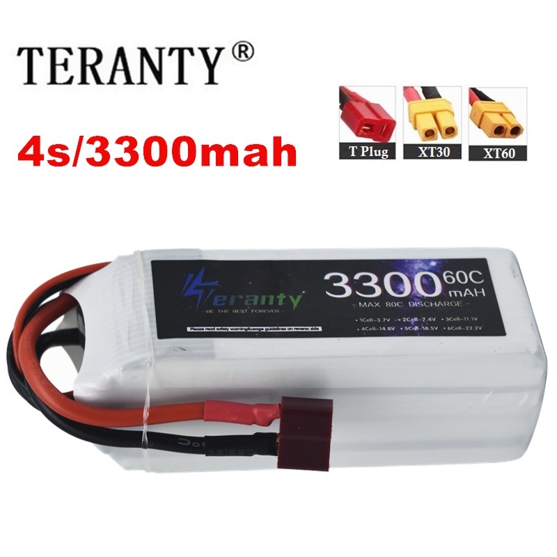 Drone Battery Adapter - Lipo แบตเตอรี่แบบชาร์จไฟได้4S 3300mAh 60C 14.8V สำหรับ