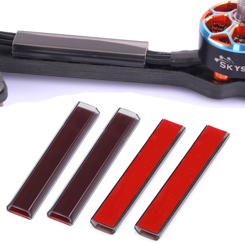 Drone Joystick Cover - 4pcs RC มอเตอร์ไร้แปรงสายไฟป้องกันหลอดลวดโล่ยาว 45 มม.55 มม.65