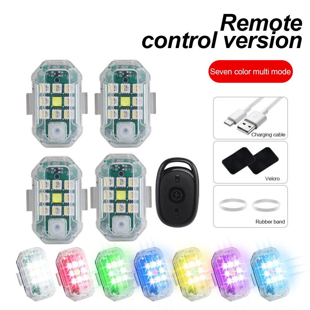 Drone Strobe Light - รีโมทคอนโทรลไร้สาย LED เครื่องบิน Strobe Light สําหรับรถยนต์รถจักรยานยนต์อัตโนมัติจักรยาน
