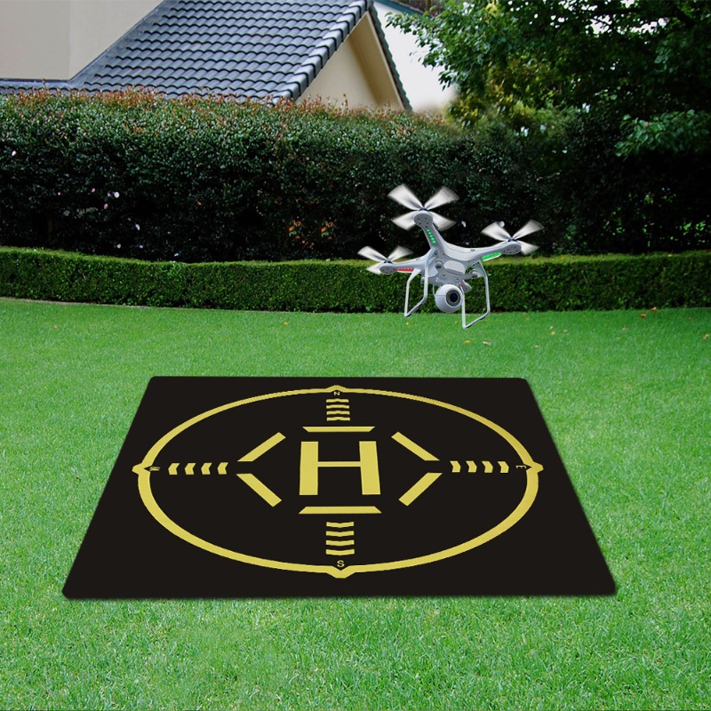 Drone Landing Pad - เบาะลงจอดเฮลิคอปเตอร์โดรนน้ำหนักเบาพร้อมเครื่องหมายทิศทางการแข่งขันกลางแจ้งประสิทธิภาพการบินพรมพรมตกแต่งบ้าน