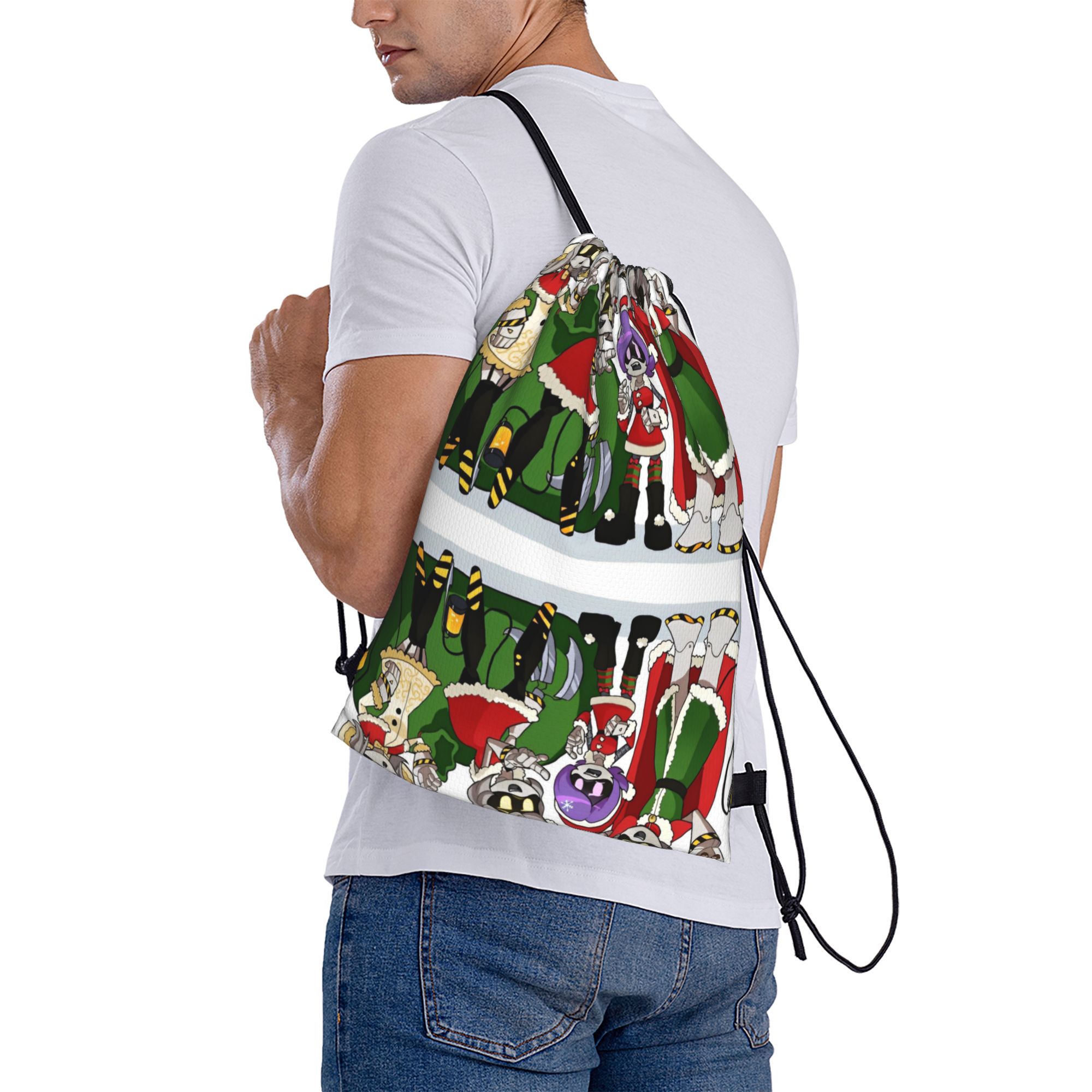 Drone Backpack - A MURDER Drones christmas-bayingimg กระเป๋าหูรูดแบบพับได้ YSK