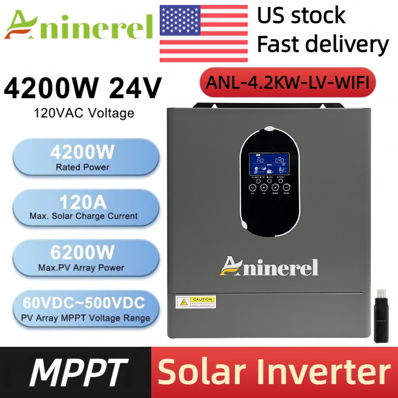 Drone Solar Charger - อินเวอร์เตอร์พลังงานแสงอาทิตย์แบบไฮบริด Aninerel US stock 110-120V รุ่นใหม่