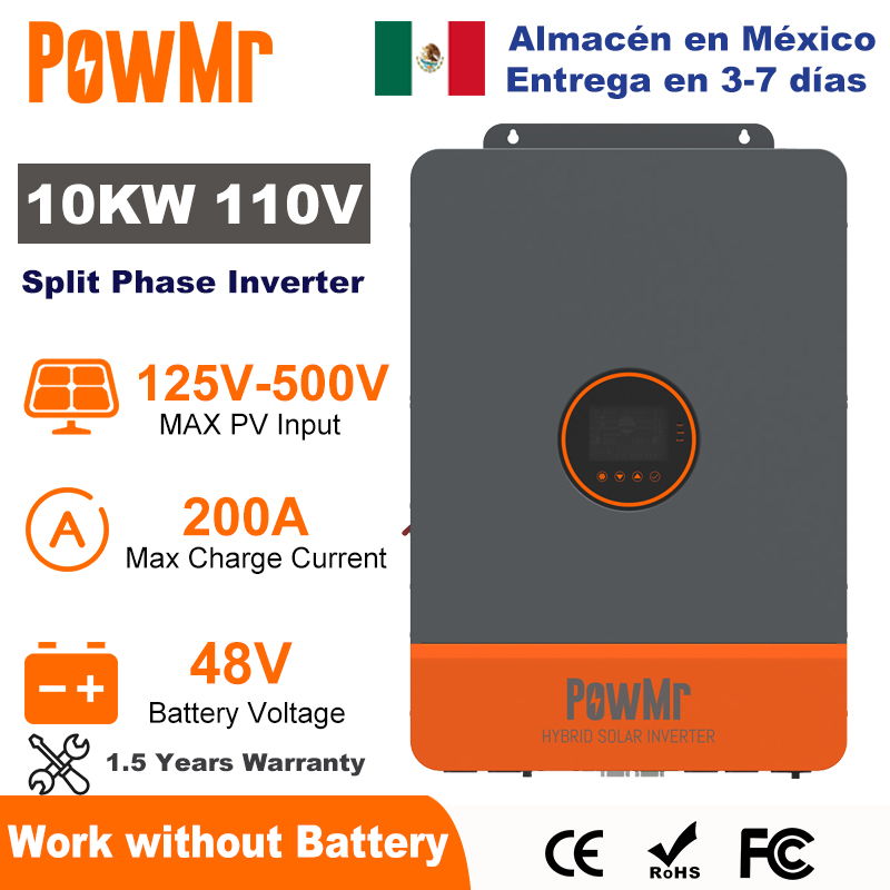 Drone Solar Charger - PowMr 10KW แยกเฟสอินเวอร์เตอร์ 48V 110V 220V