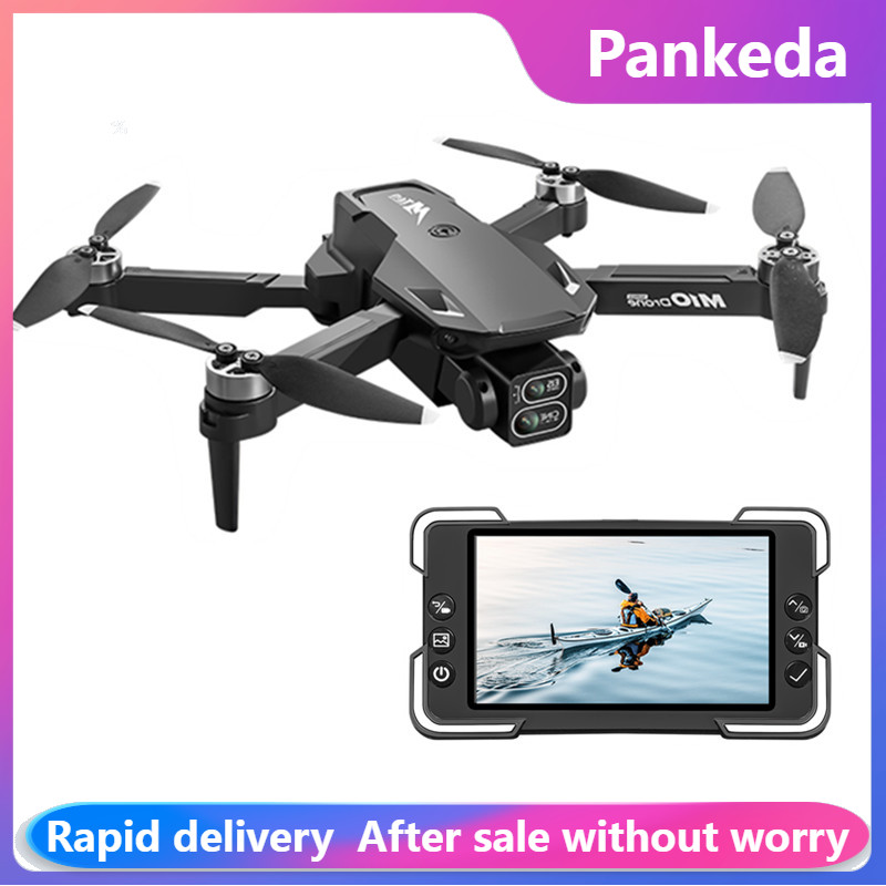 Drone Controller Screen - โดรนกล้อง M10 พร้อมรีโมทคอนโทรลหน้าจอในตัว กล้องคู่ ระบบ Optical