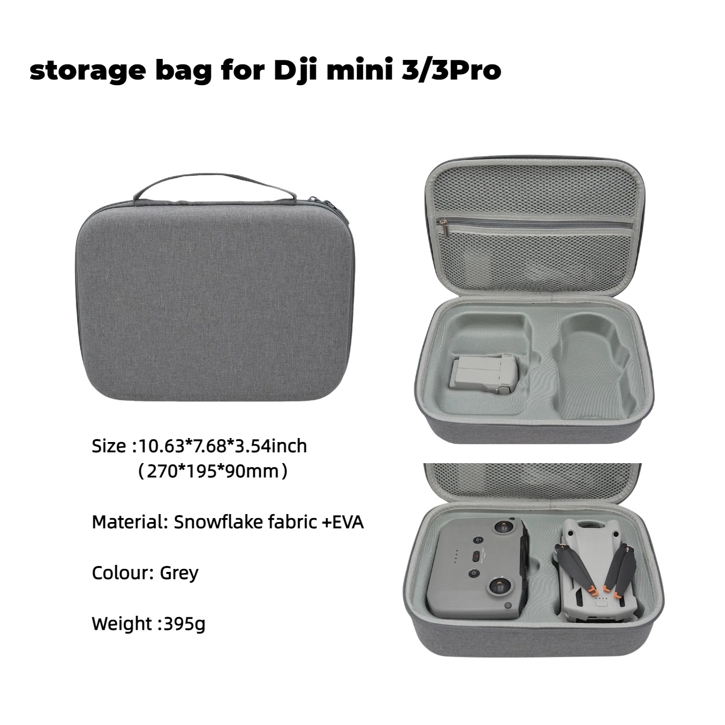 Drone Joystick Cover - กระเป๋าโดรน EVA แข็งสำหรับ DJI Mini 3/มินิ