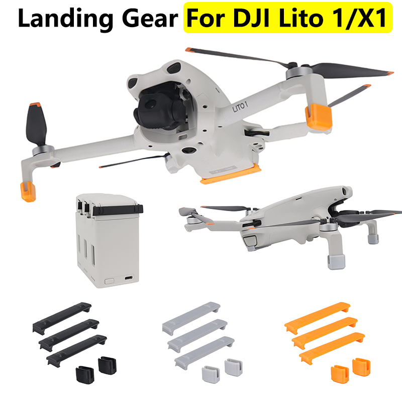 Drone Propeller Holder - ขาตั้งเพิ่มความสูงสำหรับโดรน DJI Lito X1/1 พร้อมฝาครอบป้องกันขา ป้องกันการสึกหรอ