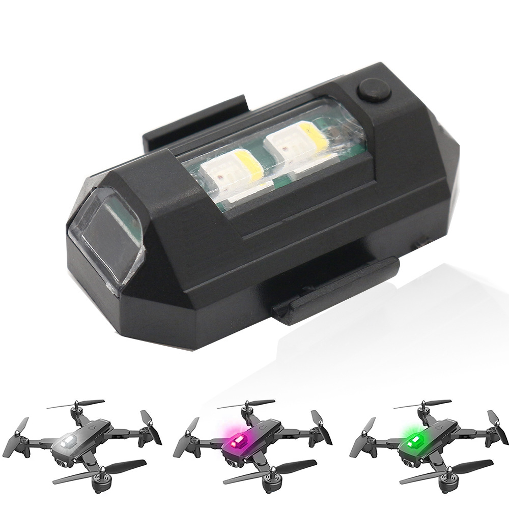 Drone Strobe Light - ไฟเตือน LED RGB สำหรับรถจักรยานยนต์ ใช้ได้กับรถยนต์ทั่วไป โดรน