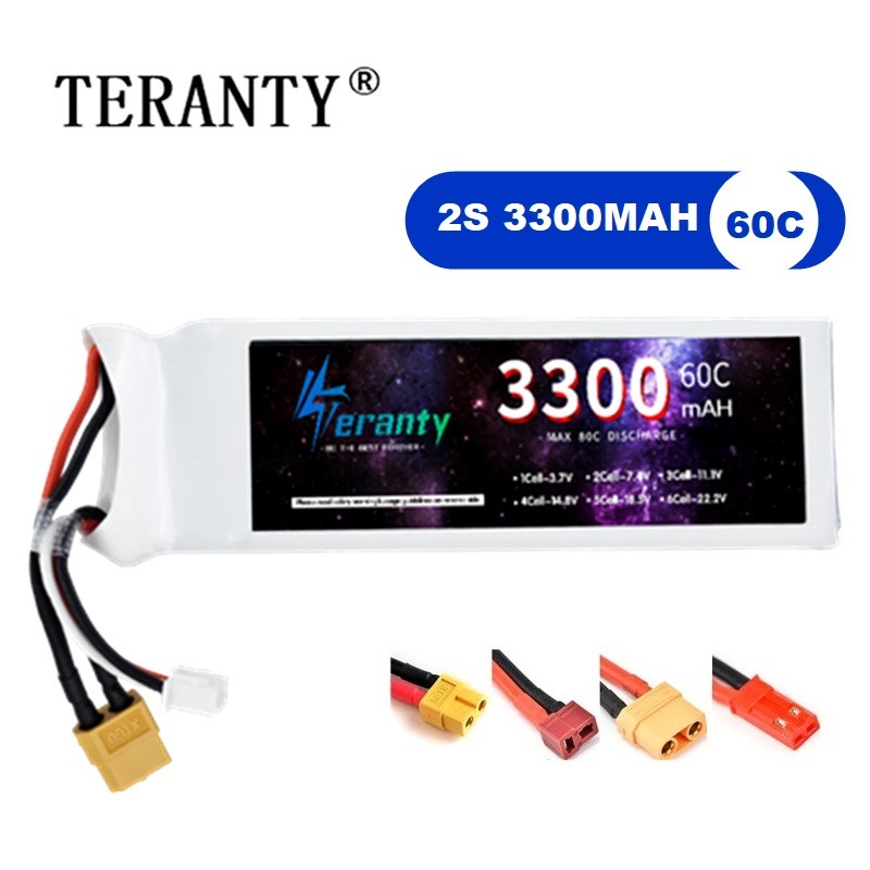 2S 7.4V LiPo แบตเตอรี่ 3300mAh - Drone Battery Adapter บทวิจารณ์และราคา