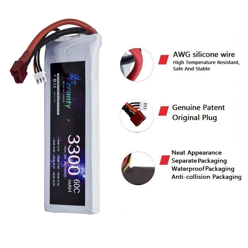 2S 7.4V LiPo แบตเตอรี่ 3300mAh - Drone Battery Adapter บทวิจารณ์และราคา