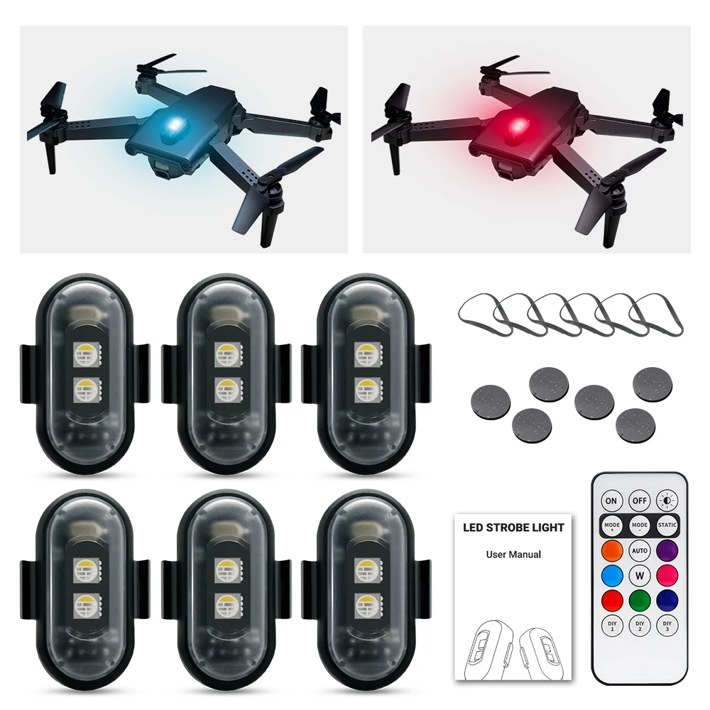 ไฟแฟลชรถจักรยานยนต์, ควบคุมด้ว - Drone Strobe Light บทวิจารณ์และราคา