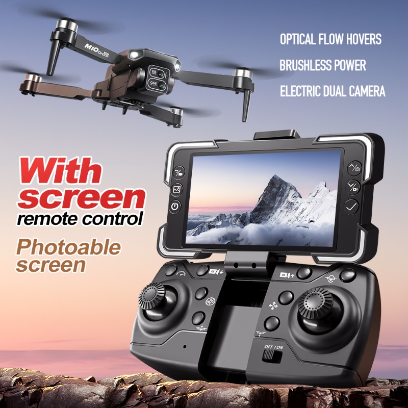 โดรนกล้อง M10 พร้อมรีโมทคอนโทร - Drone Controller Screen บทวิจารณ์และราคา