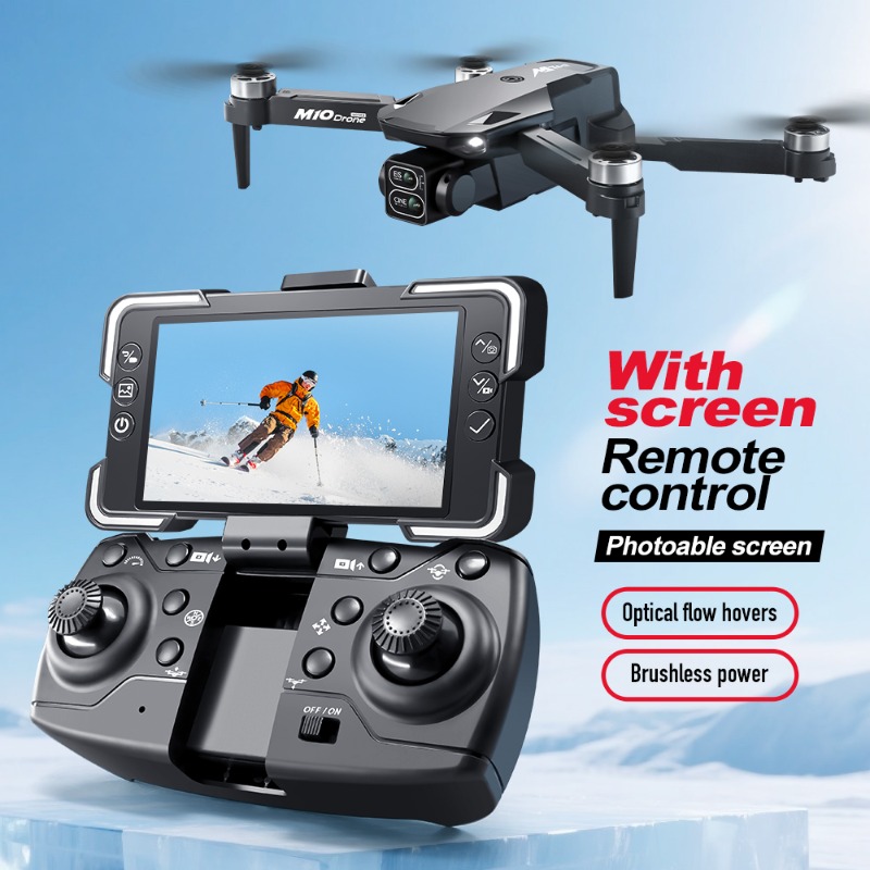 โดรนกล้อง M10 พร้อมรีโมทคอนโทร - Drone Controller Screen บทวิจารณ์และราคา