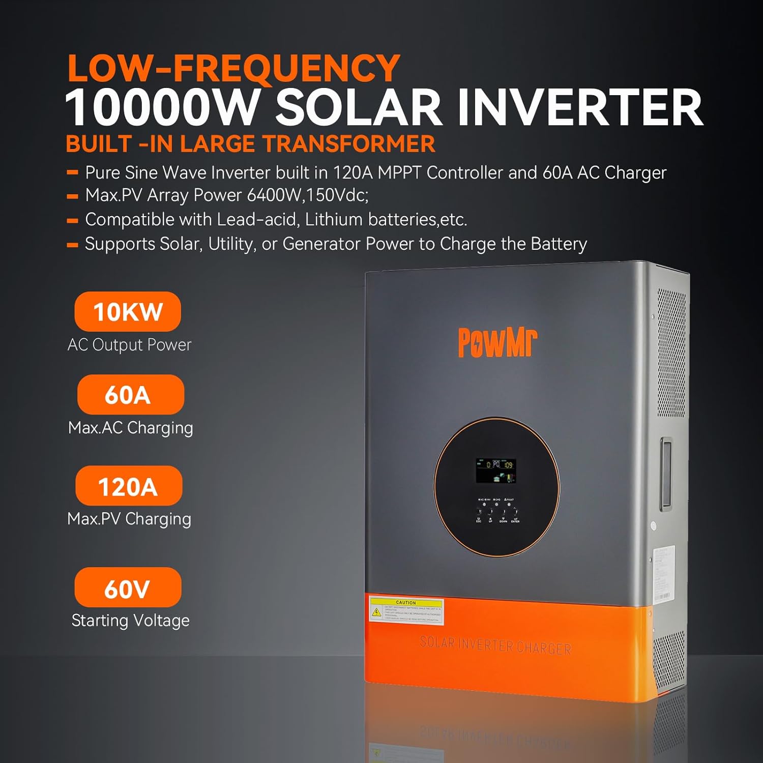 อินเวอร์เตอร์ PowMr 10KW 5KW แ - Drone Solar Charger บทวิจารณ์และราคา