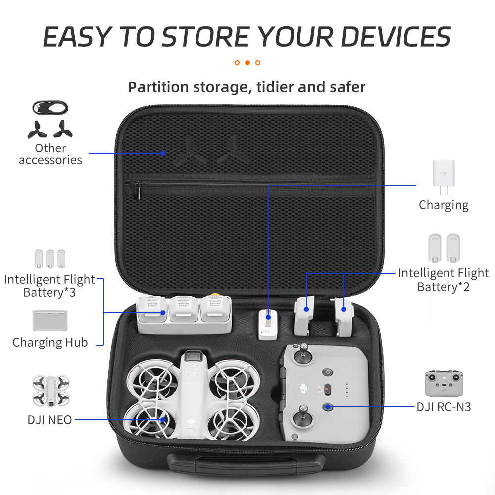 กระเป๋าใส่ XFJI สำหรับ DJI NEO - Drone Hard Shell Case บทวิจารณ์และราคา